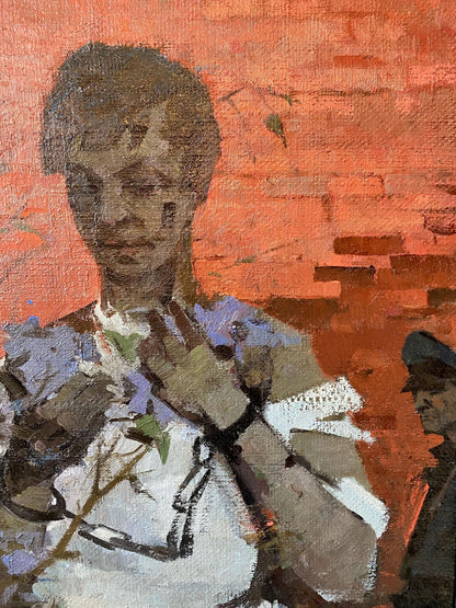 Social realism oil painting Disobedient by Serbutovsky Andrey Andreevich
