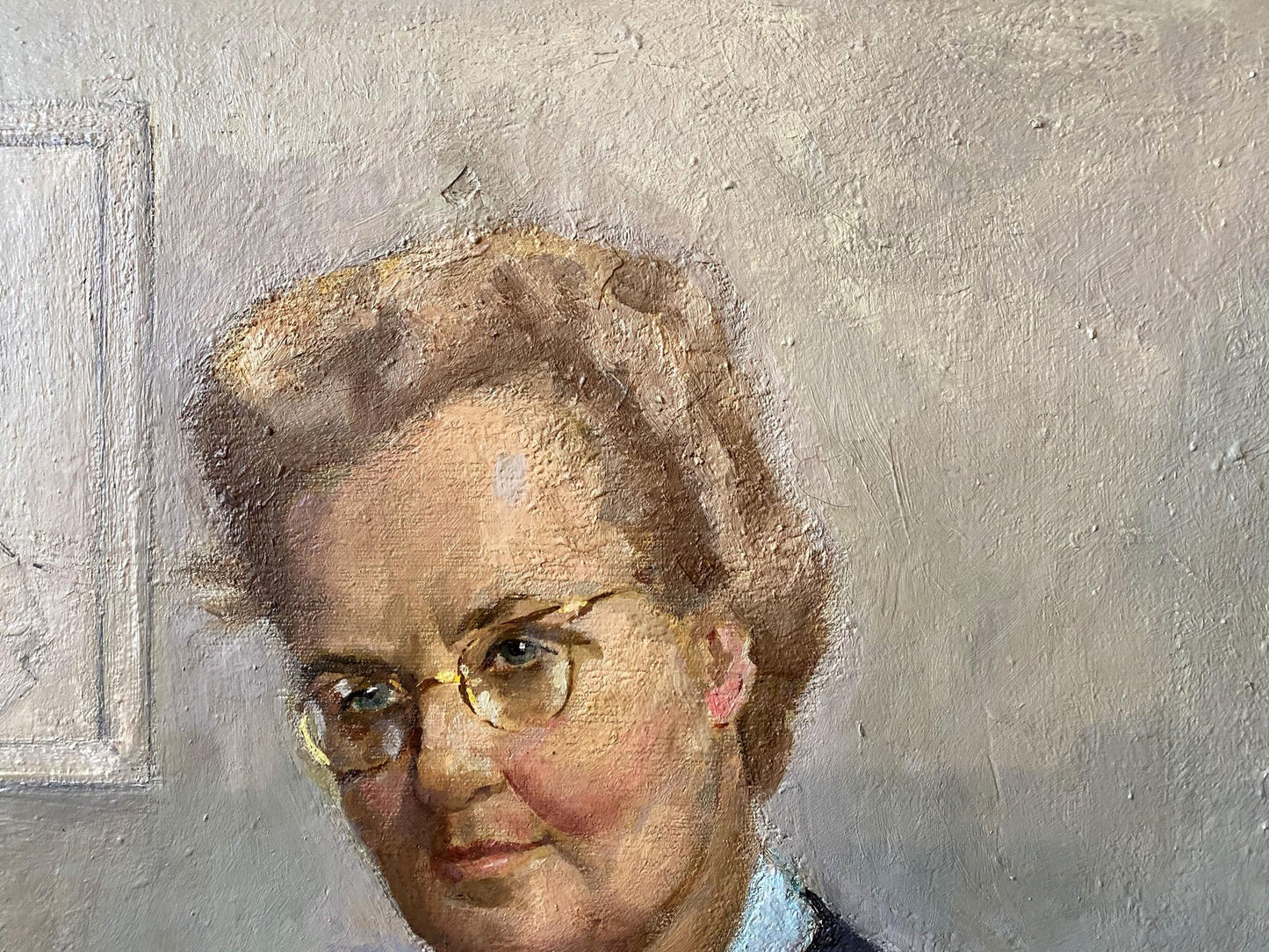 Social realism oil portrait of doctor Shirokov Anatoly Georgievich