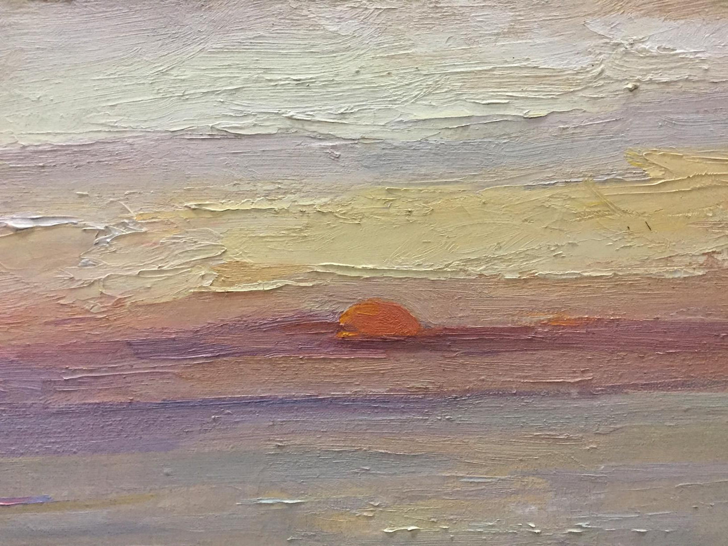 Textured oil painting of sunset by Nepippivo Vasyl Hnatovych