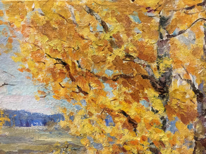 Vibrant impressionist oil painting Autumn by Basov Yakov Alexandrovich