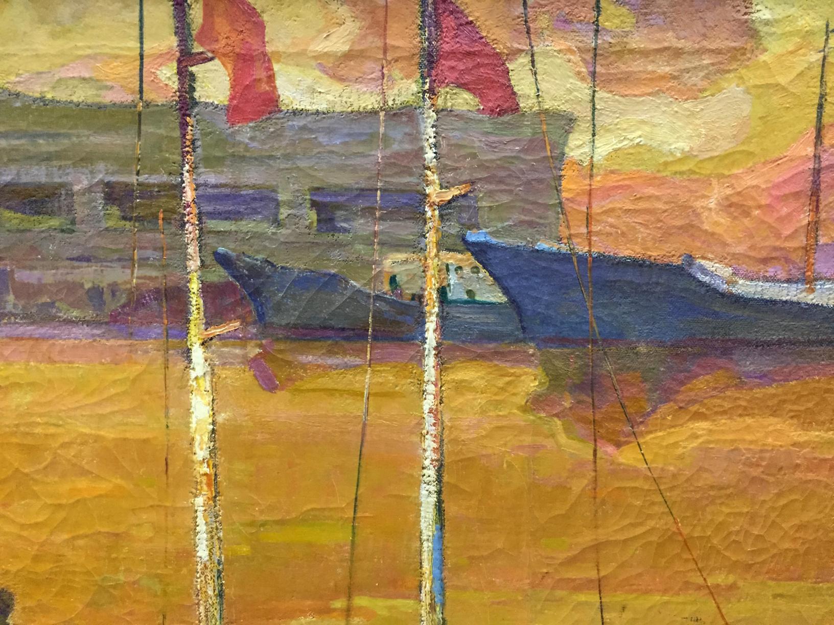 Oil painting At the Docks by Prokhorov Konstantin Alexandrovich