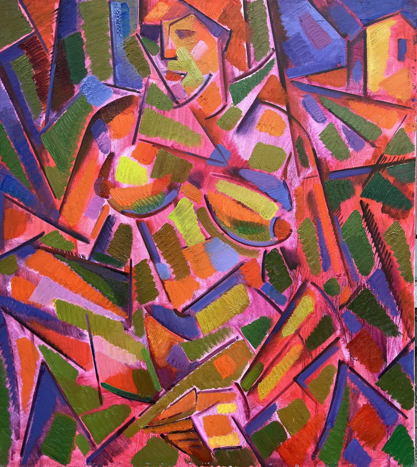 Abstract oil painting Figure Peter Dobrev