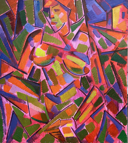 Abstract oil painting Figure Peter Dobrev