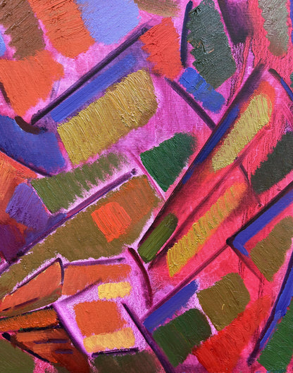 Oil artwork titled "Figure" in an abstract style by Peter Dobrev