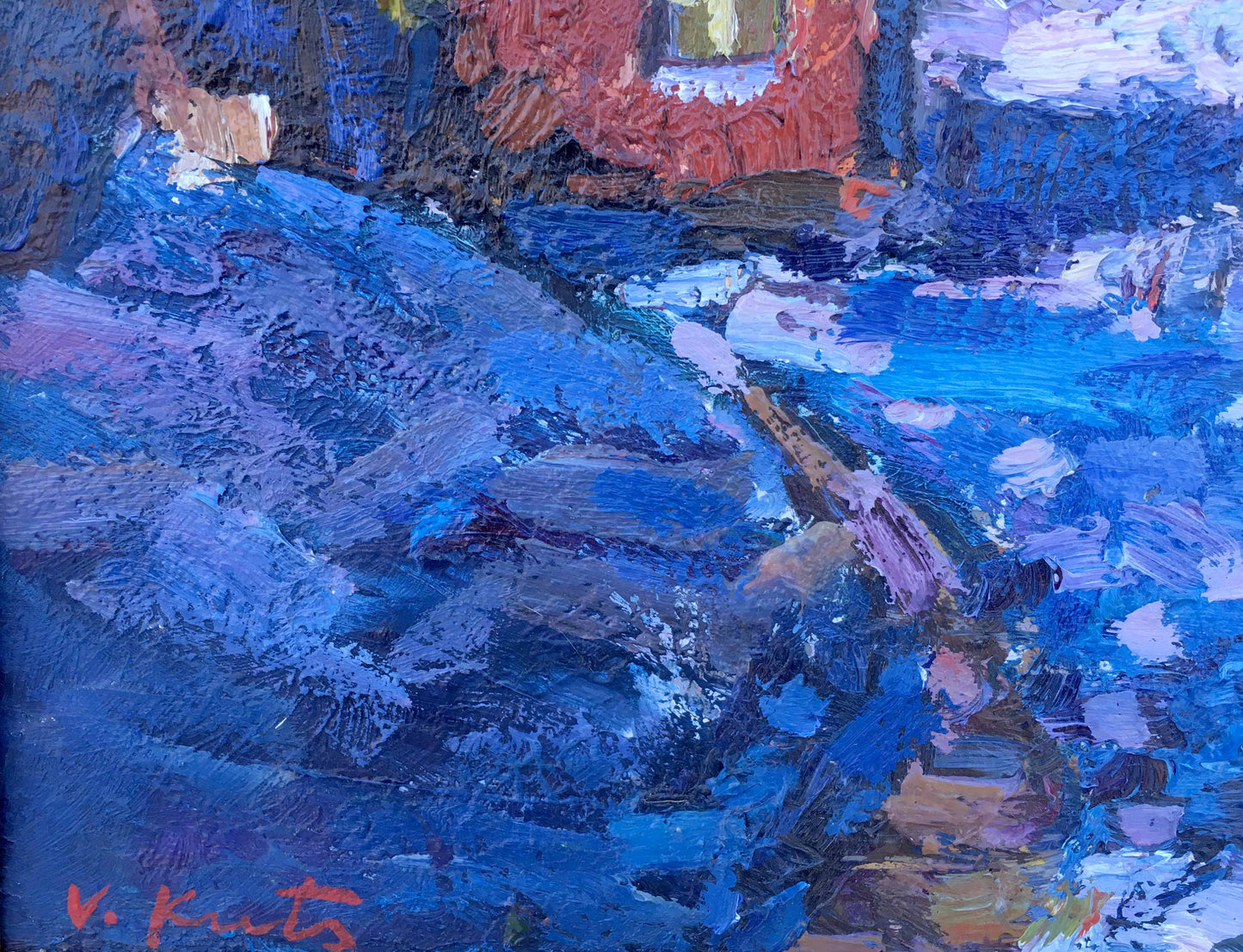 V in Winter Evening oil painting product