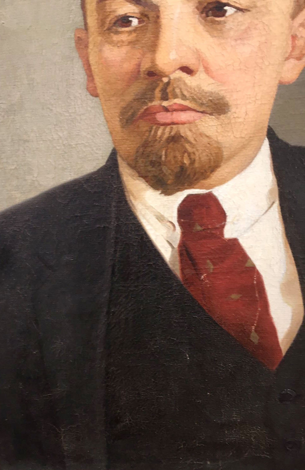 Social realism oil painting portrait of Vladimir Lenin by Nasedkin Anatoly Leonidovich