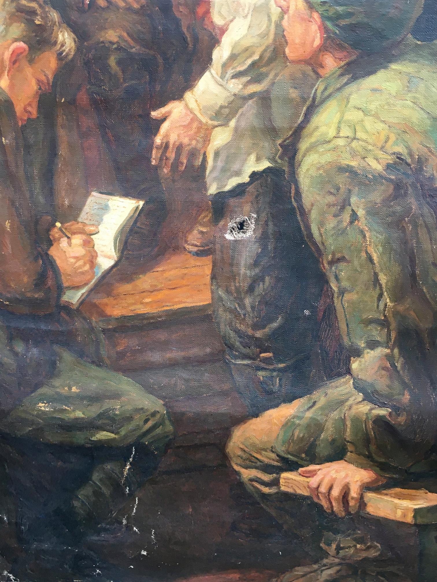 Oil painting of Lenin among Komsomol congress delegates by Terentyev