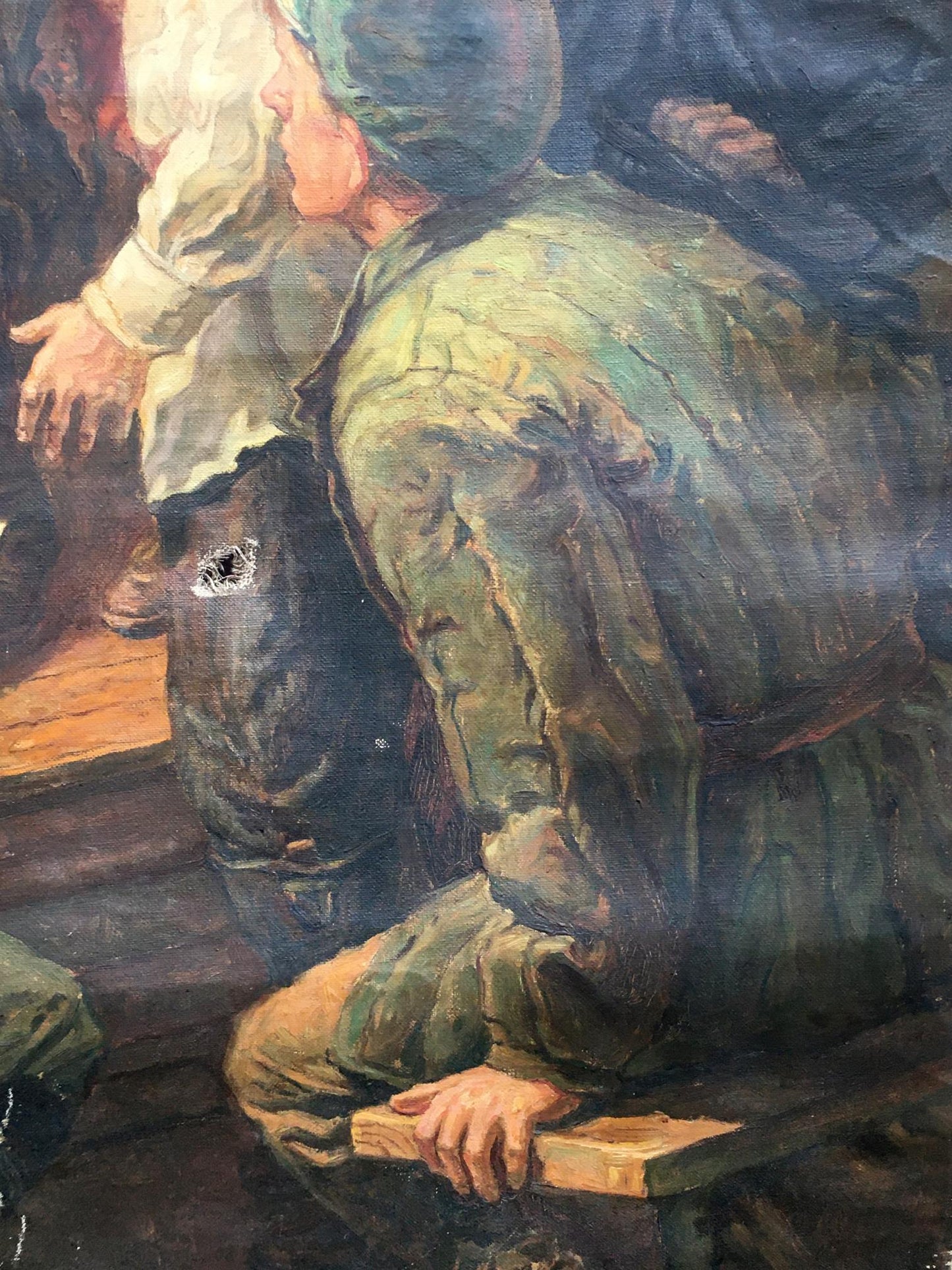Oil painting of Lenin among Komsomol Congress delegates by Terentyev