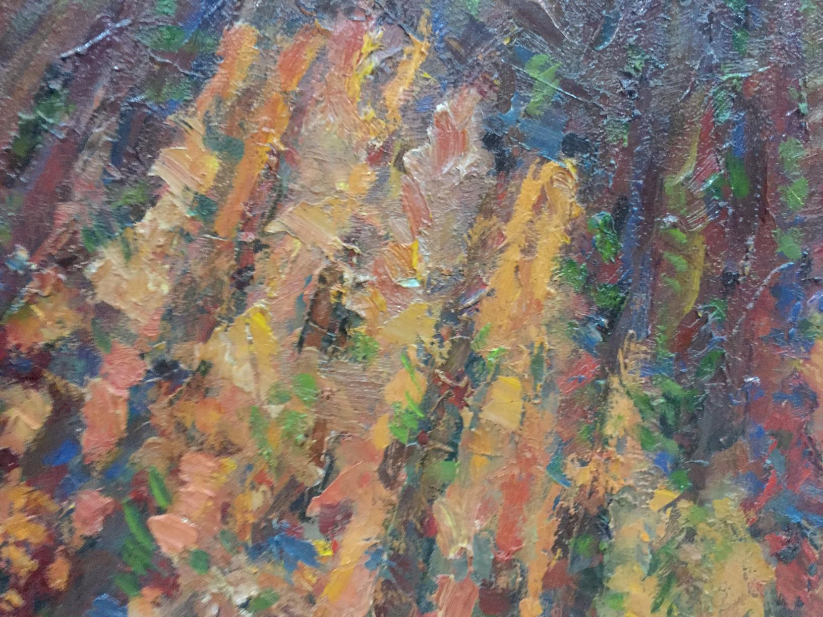Vibrant abstract oil painting On the ground by Brusentsov Gennady Yakovich