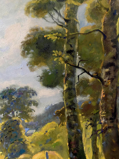 oil forest painting