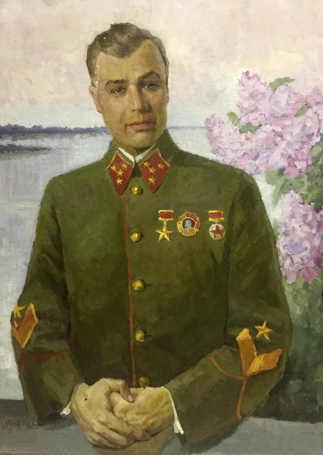 Oil painting portrait of Kirponos M. by Shirokov Anatoly Georgievich