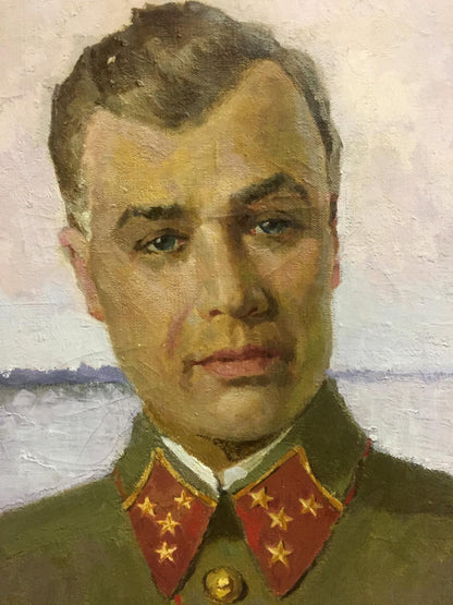 Oil painting portrait of Kirponos M by Shirokov Anatoly Georgievich