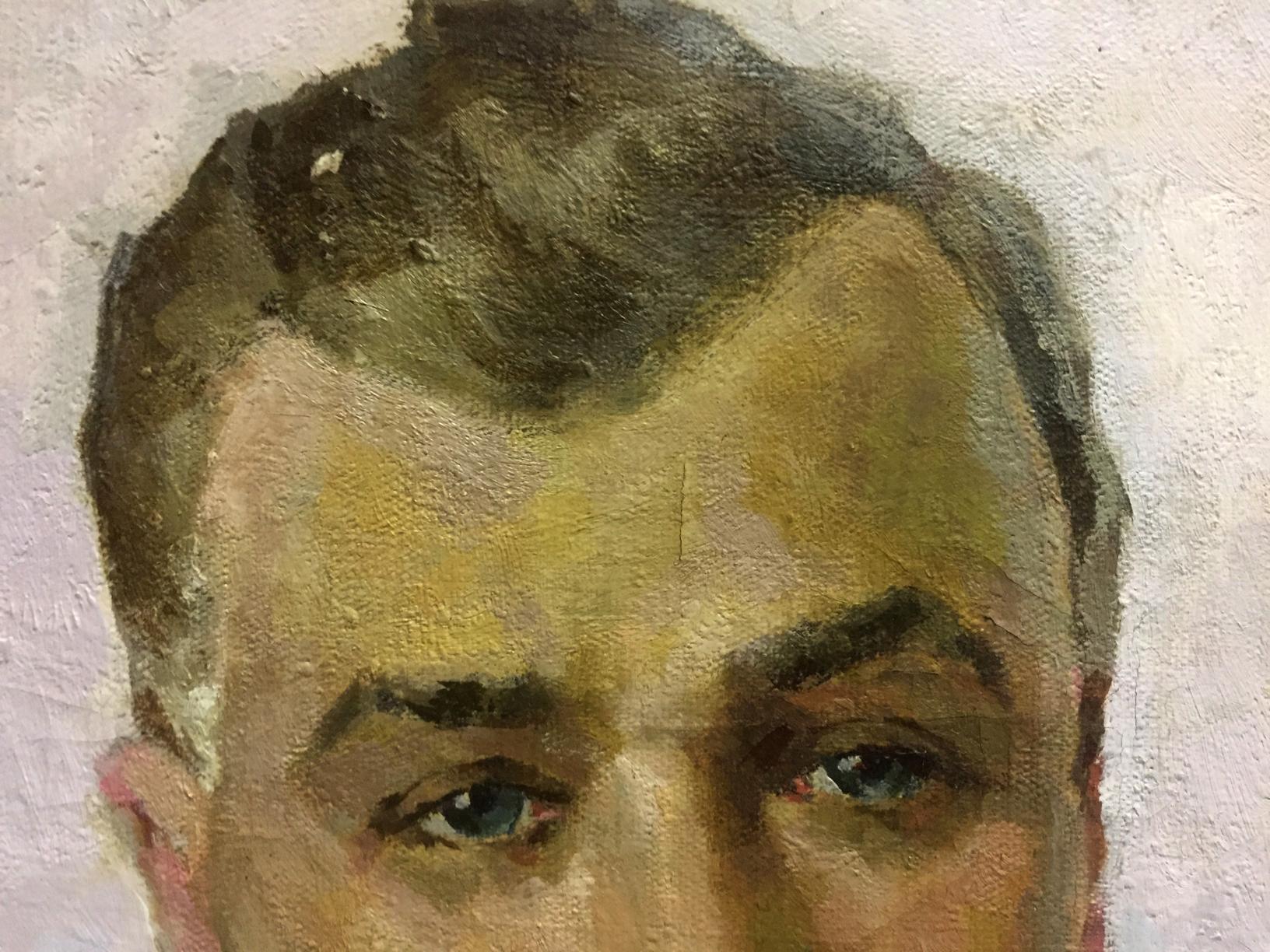 Textured oil painting portrait of Kirponos M. by Shirokov Anatoly Georgievich