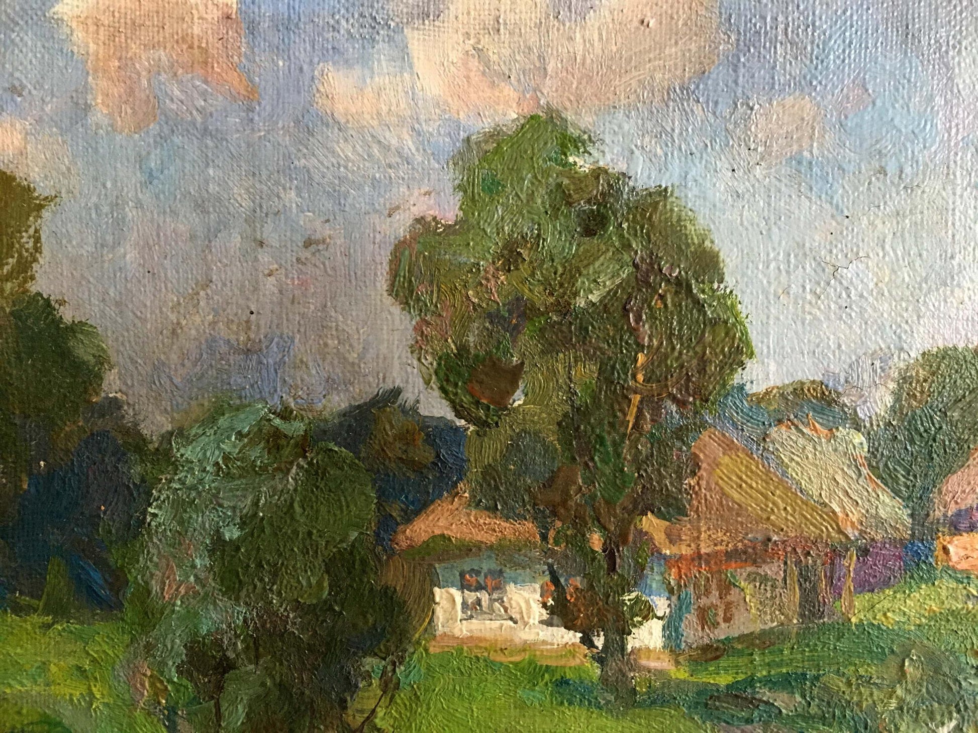 Oil painting of village landscape by Zhabinsky Leonid Andreevich