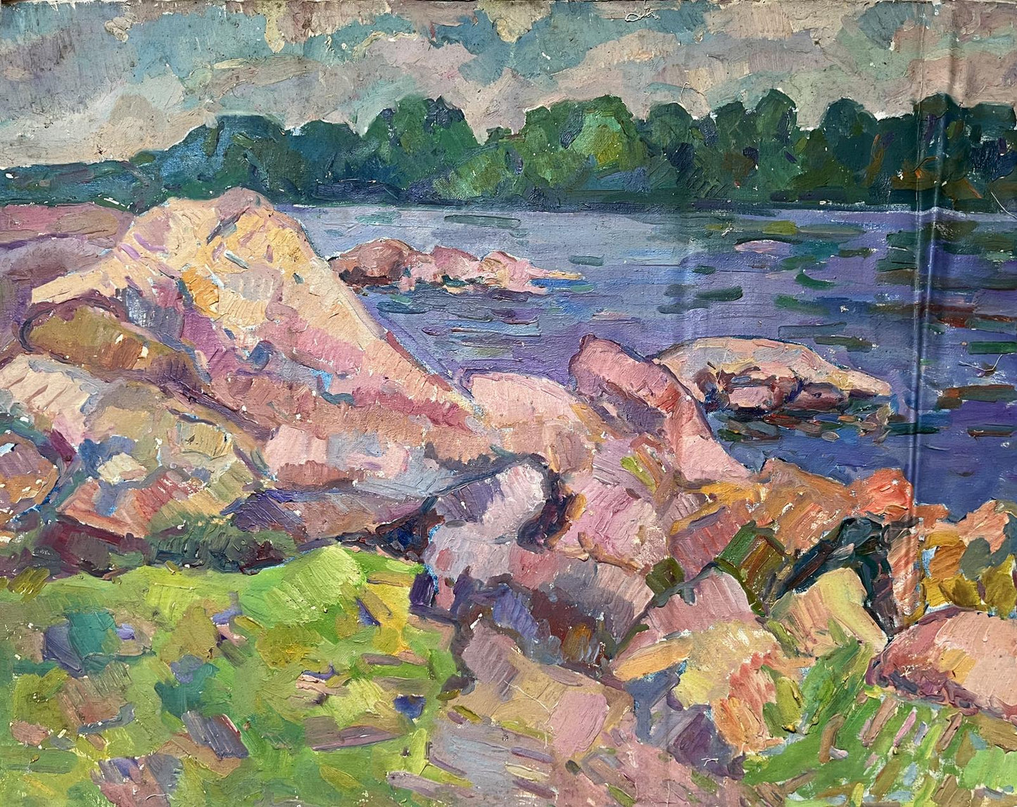 Abstract oil painting rocks Peter Dobrev