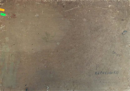 Back of weathered canvas by Sakhnenko Victor Ivanovich Cancer on the table