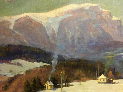Oil painting Snow-capped mountain by Mikhail Kobylenkov
