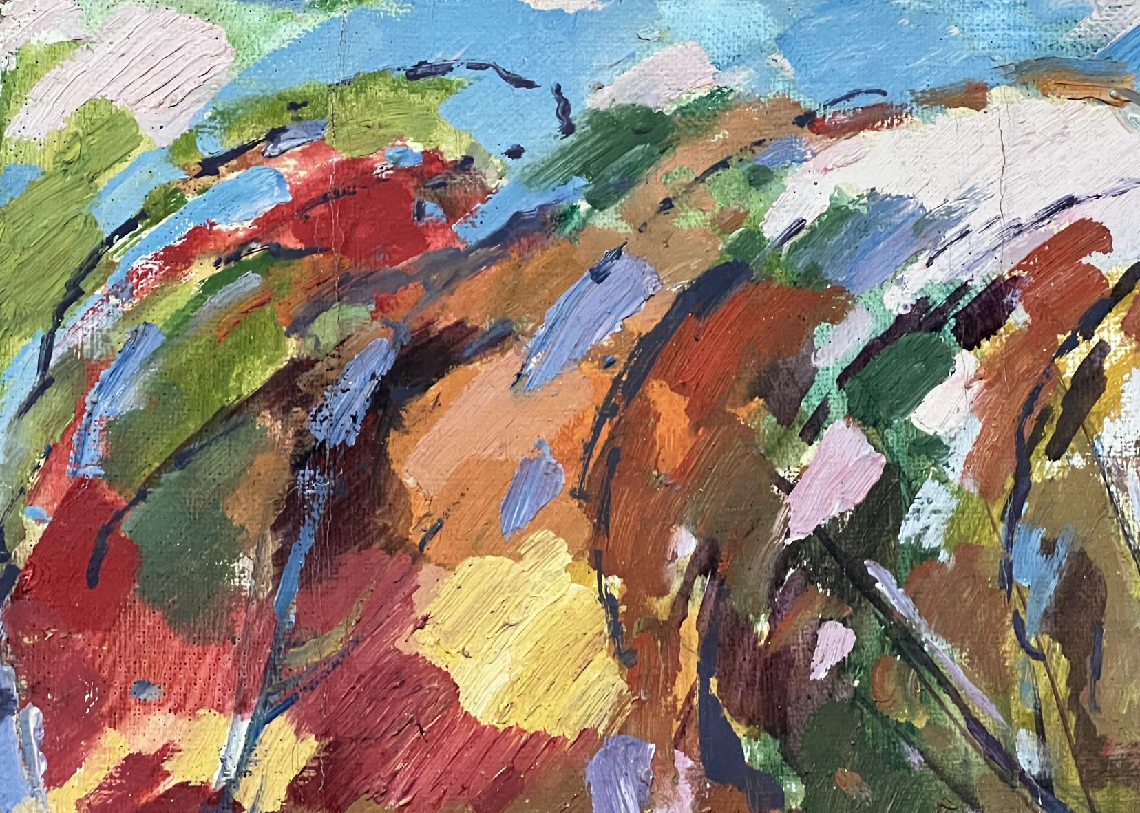 Between the Rainbow, an abstract oil painting by Peter Dobrev