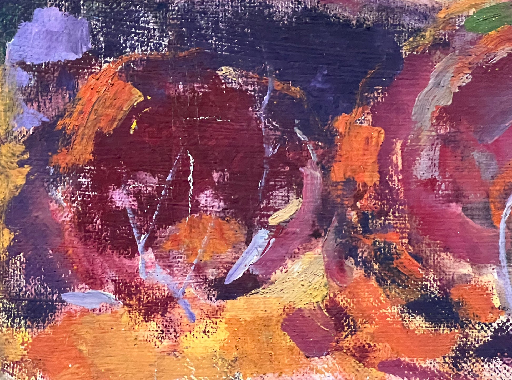 Peter Dobrev's oil painting, abstract piece Between the Rainbow