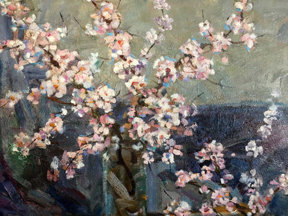 Oil painting of cherry blossoms by Zakharov Fedor Zakharovich