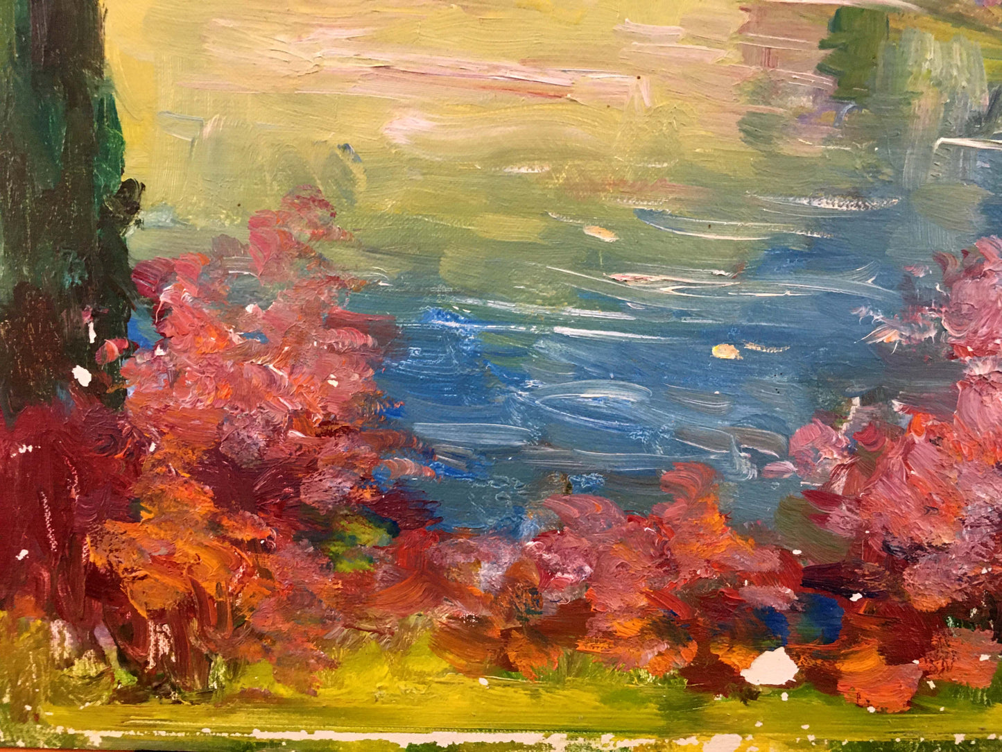 Vibrant impressionist oil landscape painting by Tsvetkova Valentina Petrovna