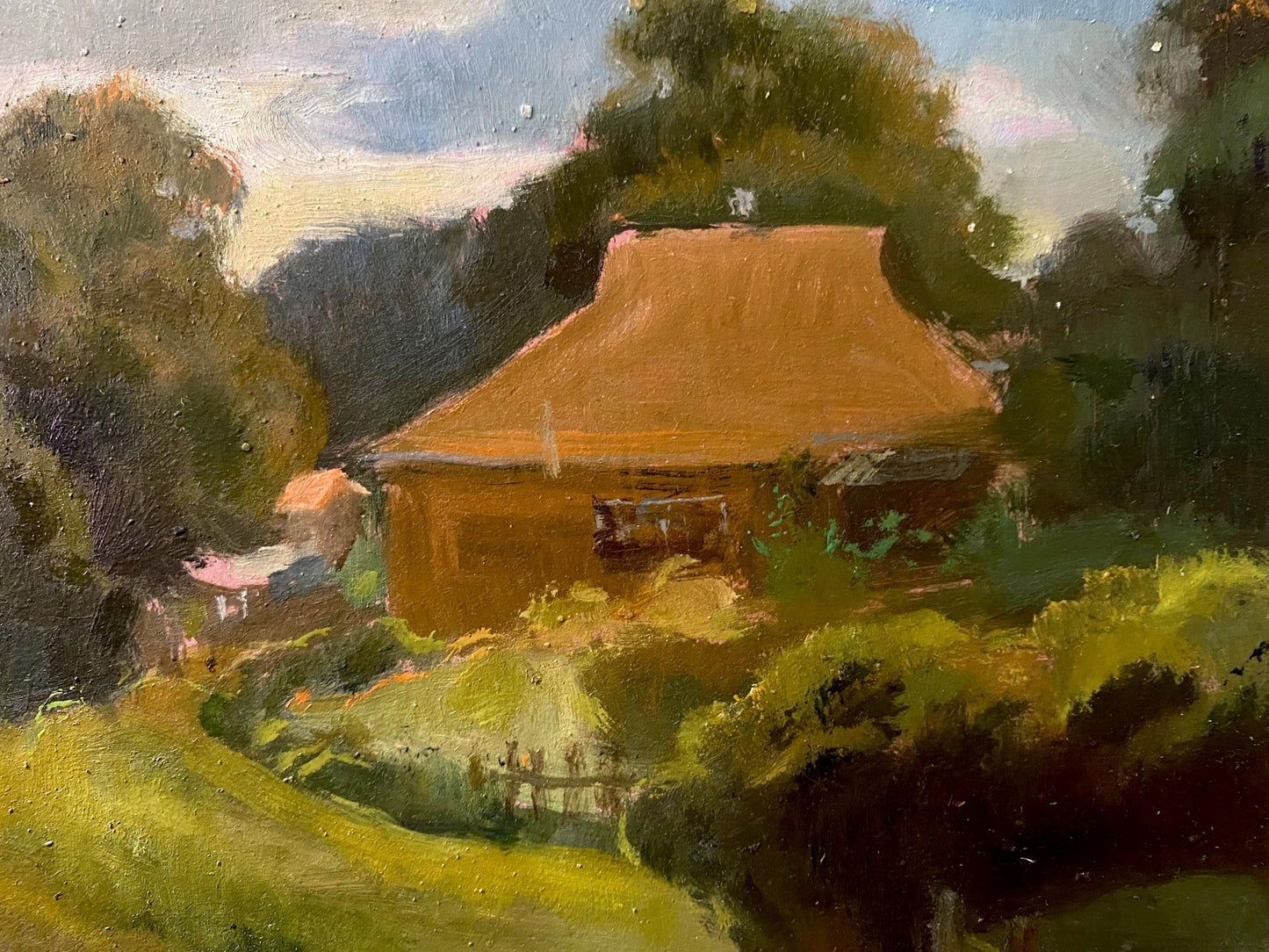 oil painting village