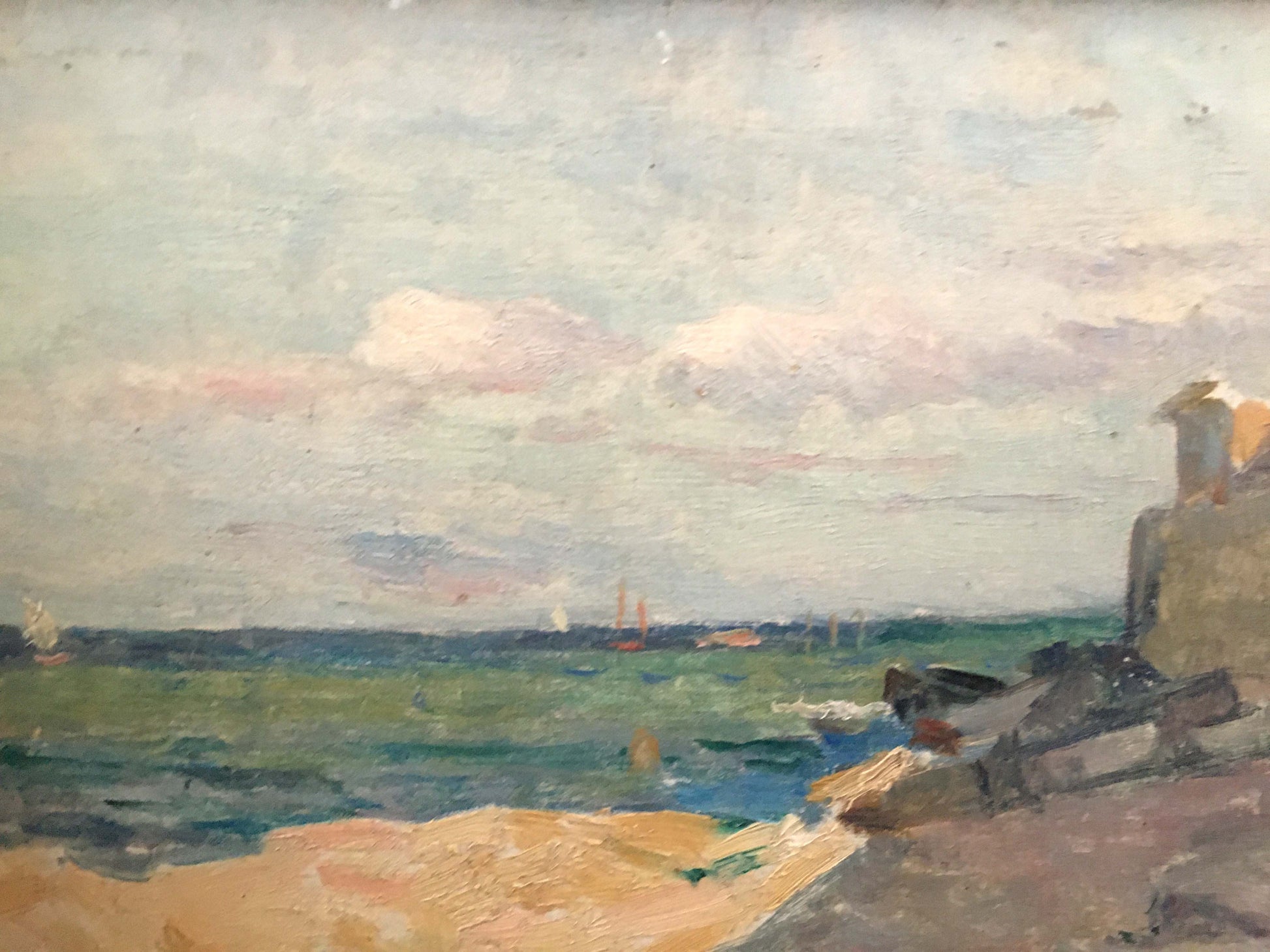 Oil painting Shore landscape by Leonid Ovsiyovych Muchnyk
