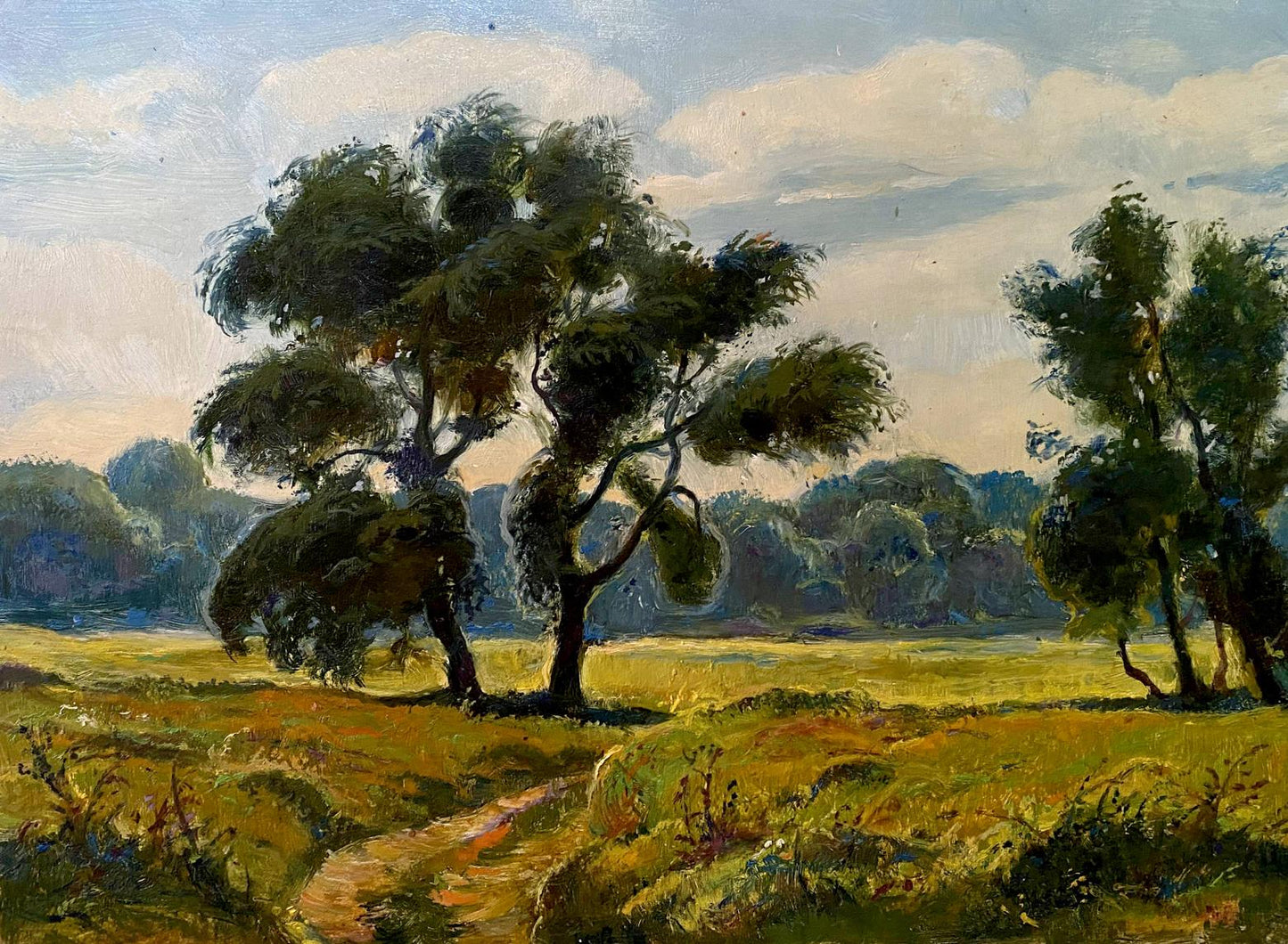 Oil painting In field buy