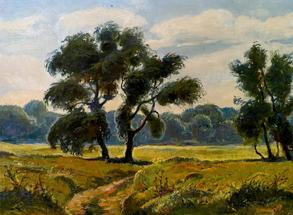 Oil painting In field buy
