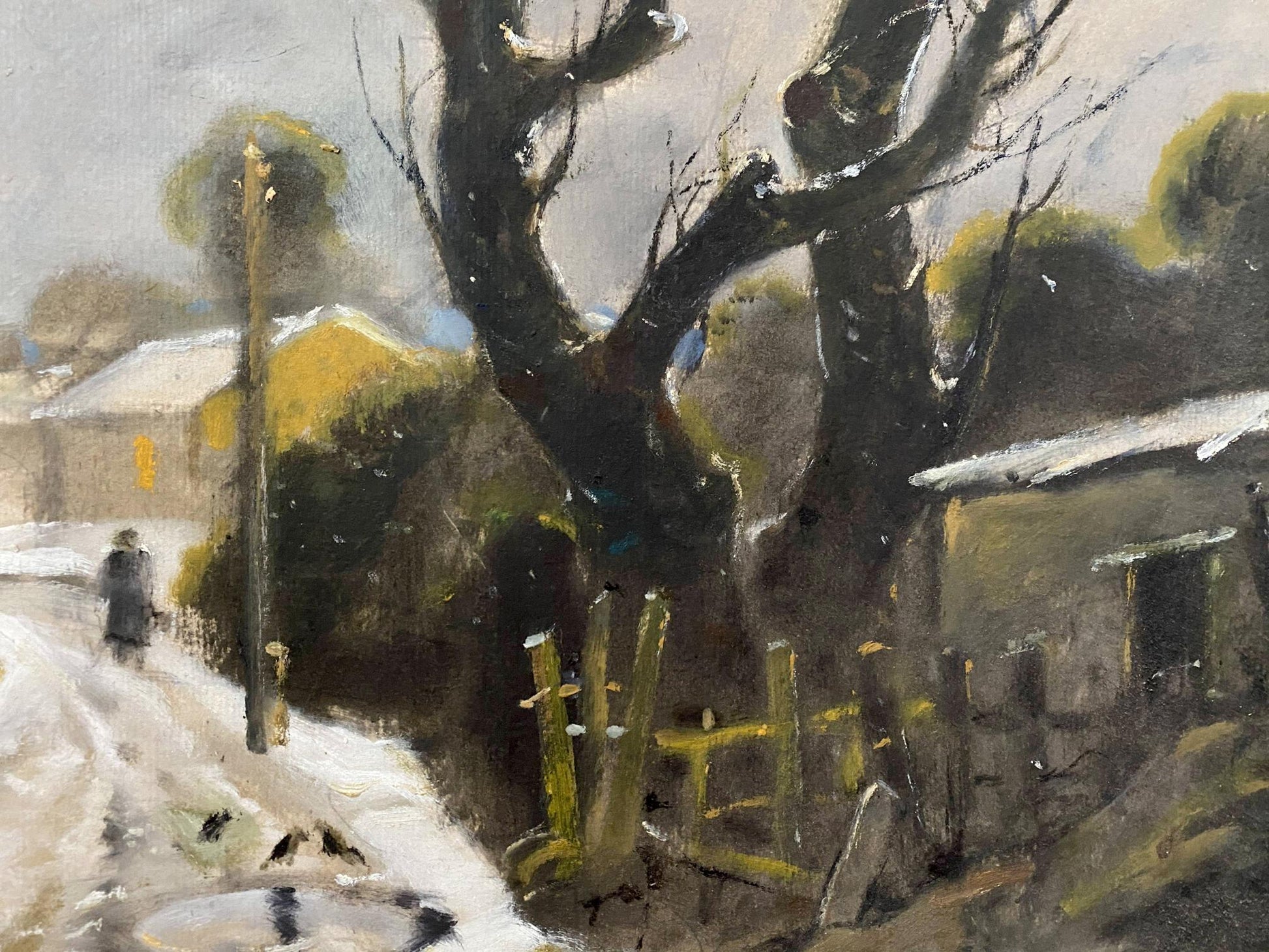 oil village painting