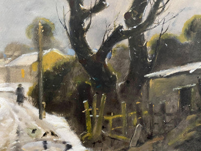 oil village painting