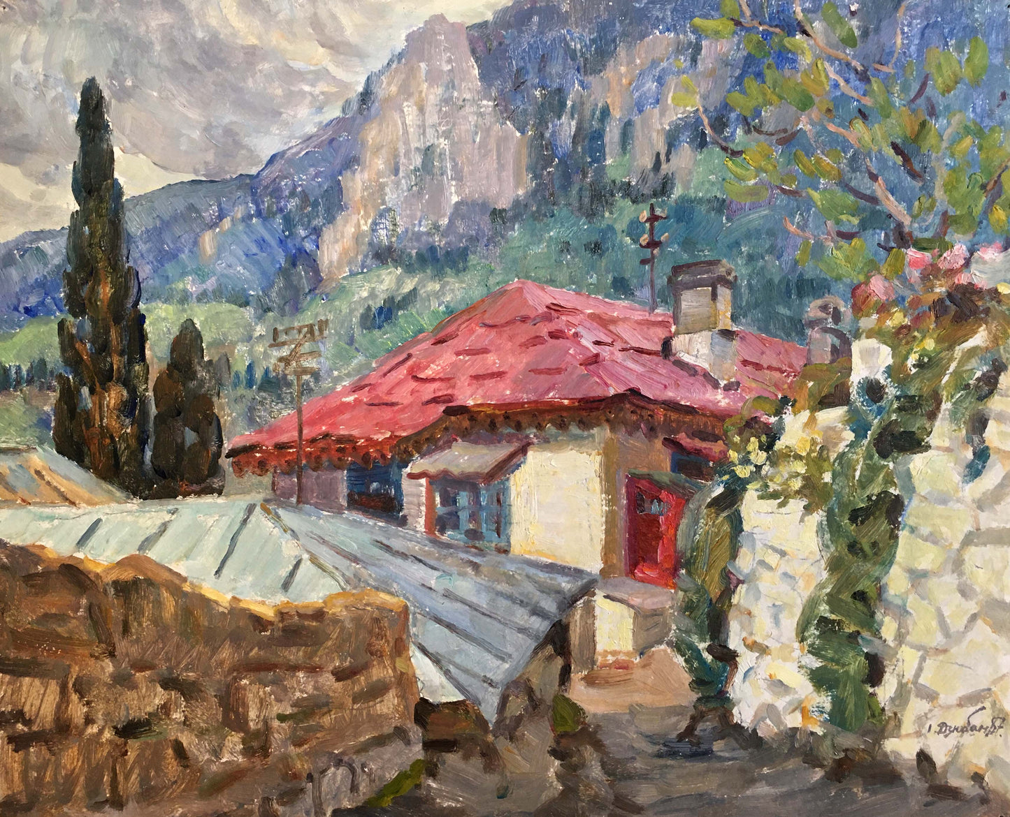 Oil painting Spring in Georgia by Dziuban Ivan Feodosievich