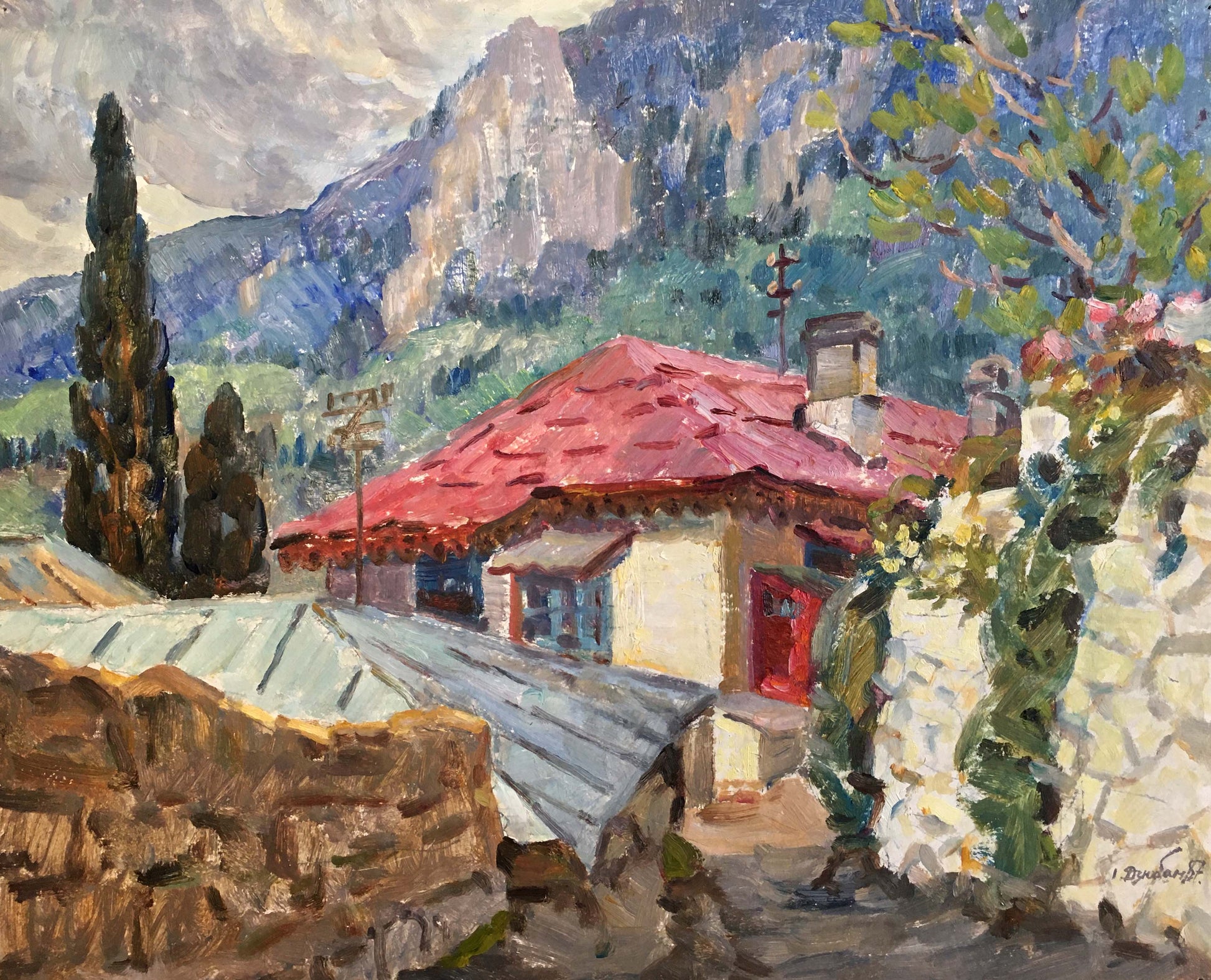 Oil painting Spring in Georgia by Dziuban Ivan Feodosievich
