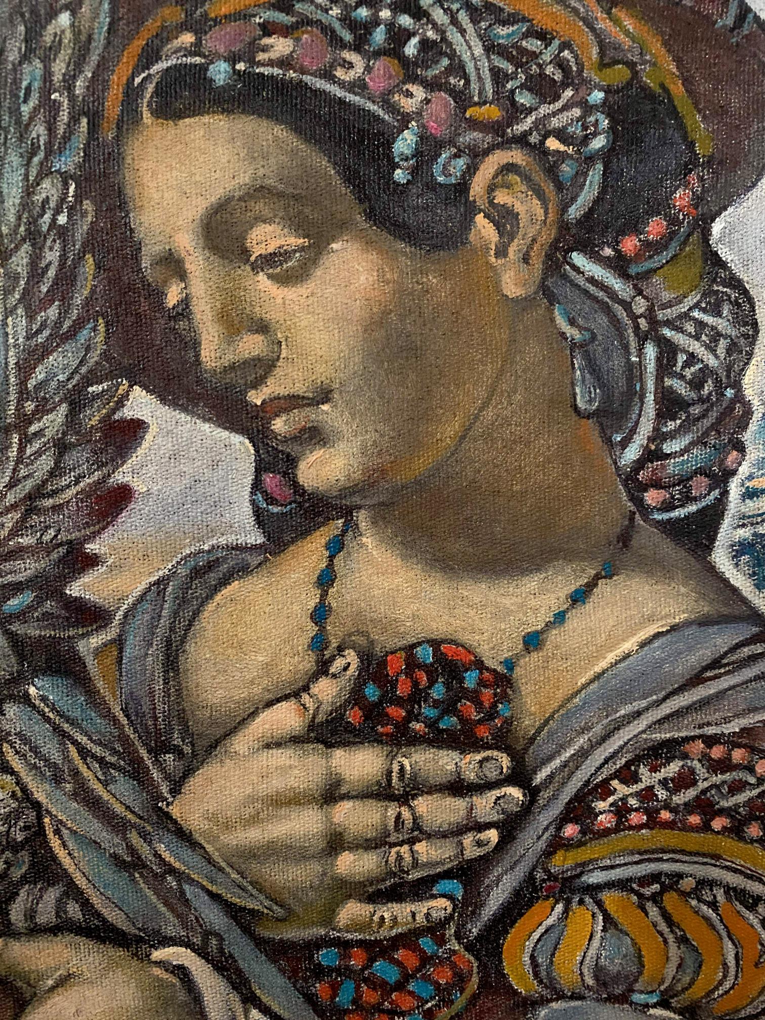 oil portrait girl