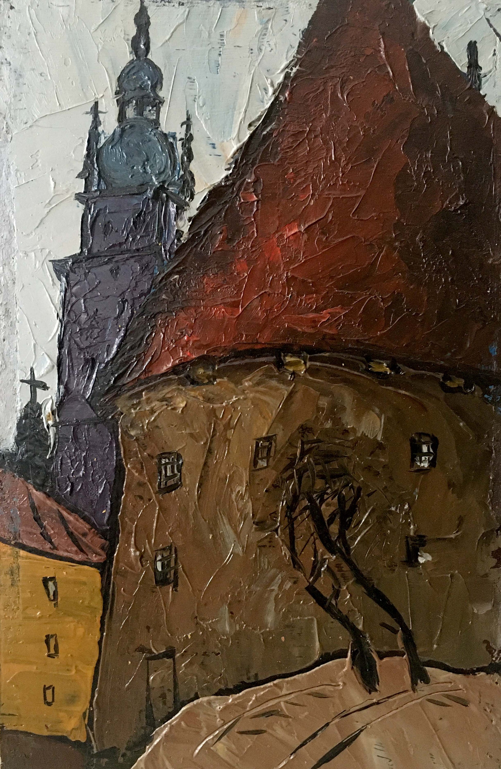 Oil painting of church landscape by Litvin Vitaliy Sviridovich