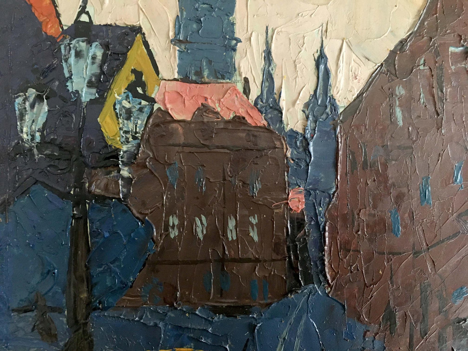 Textured oil painting of London cityscape by Litvin Vitaliy Sviridovich