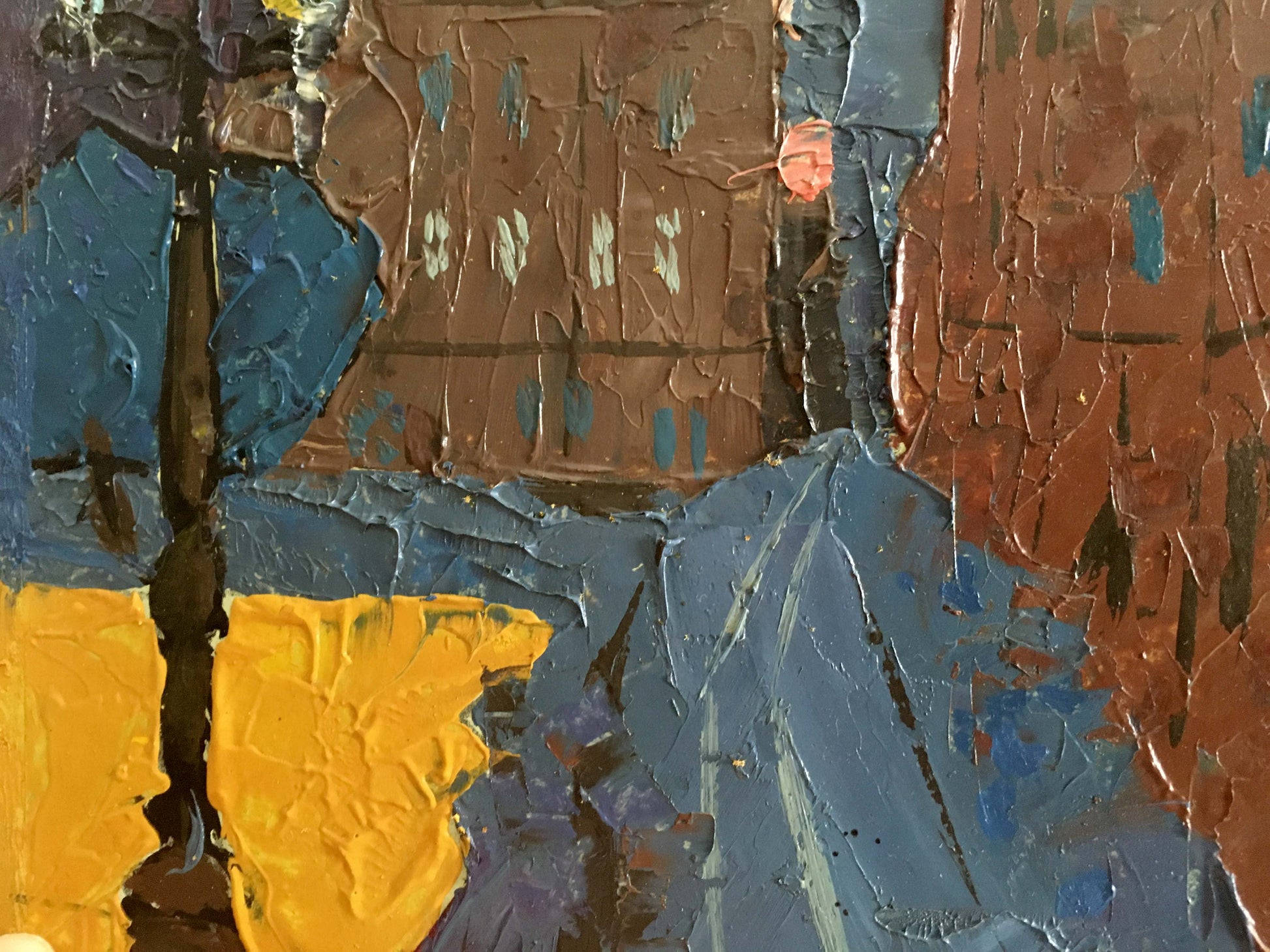 Oil painting of London landscape by Litvin Vitaliy Sviridovich, abstract expressionist style