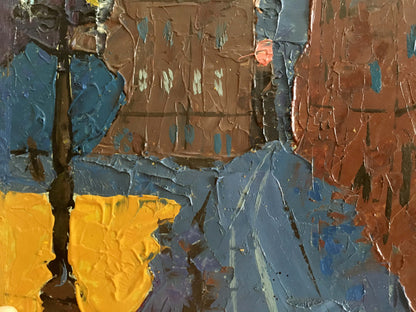 Oil painting of London landscape by Litvin Vitaliy Sviridovich, abstract expressionist style