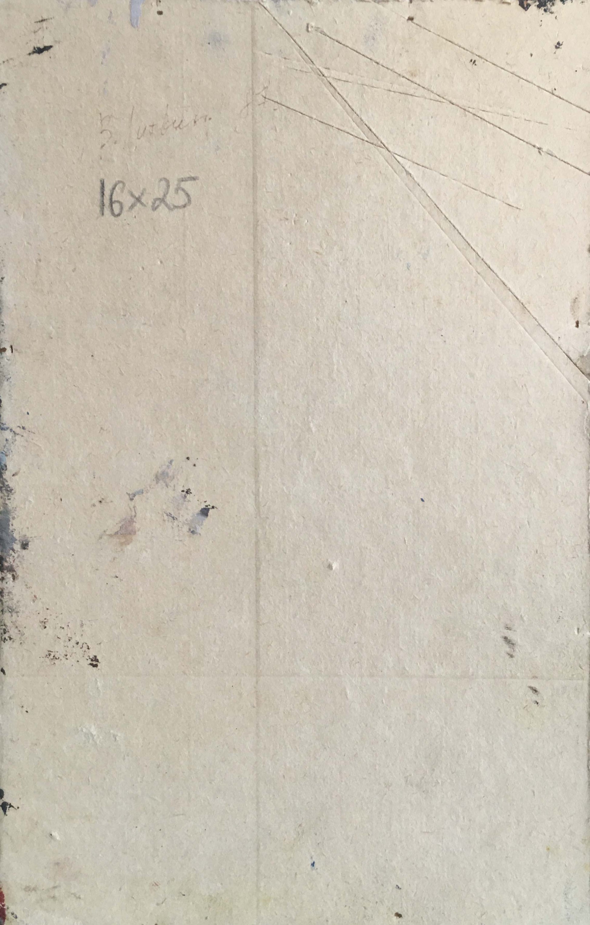 Back of Litvin Vitaliy Sviridovich oil painting London landscape with measurements