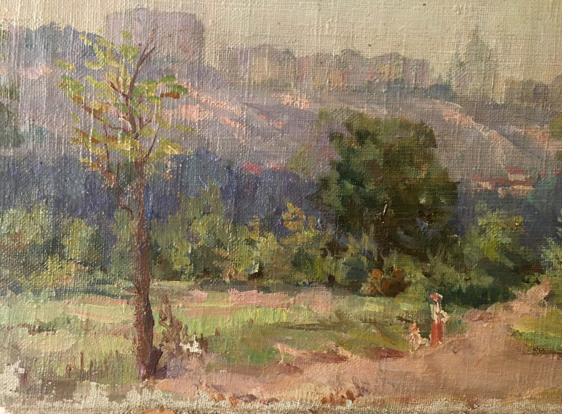 Oil painting Way Home by Nevkrytyy Denis Nikiforovich serene landscape