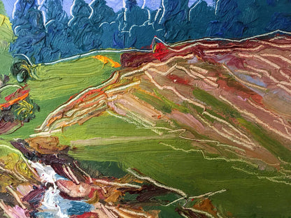 Oil painting of mountain landscape by Lednev Dmytro Yakovych