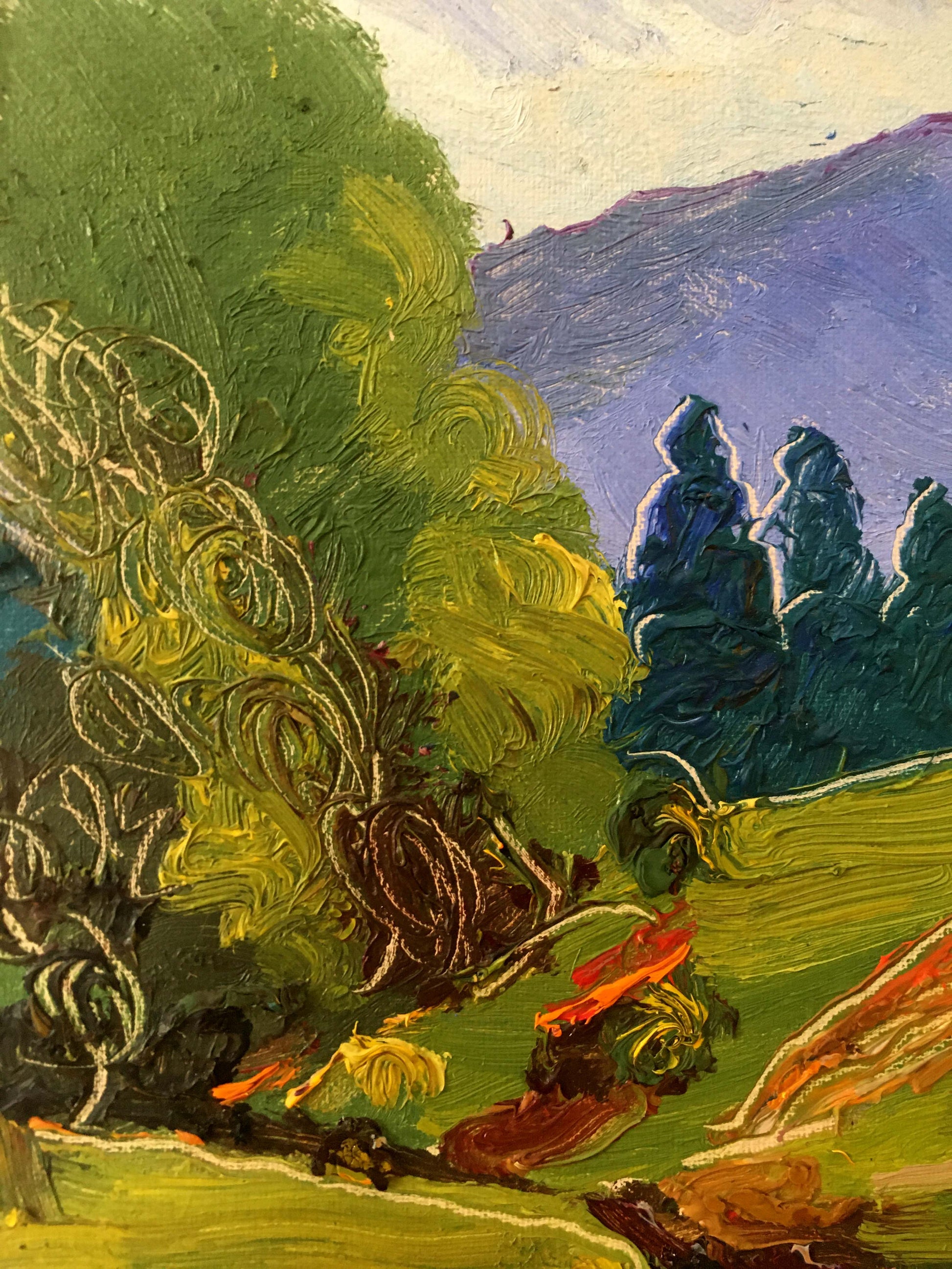 Oil painting of mountain landscape by Lednev Dmytro Yakovych