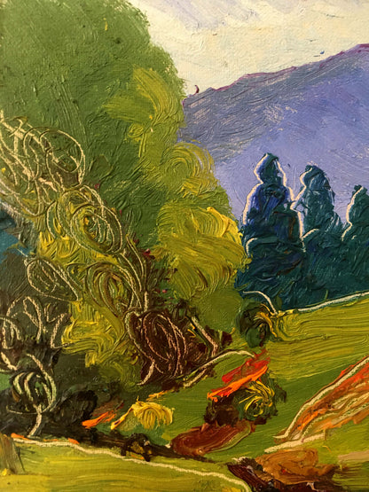 Oil painting of mountain landscape by Lednev Dmytro Yakovych