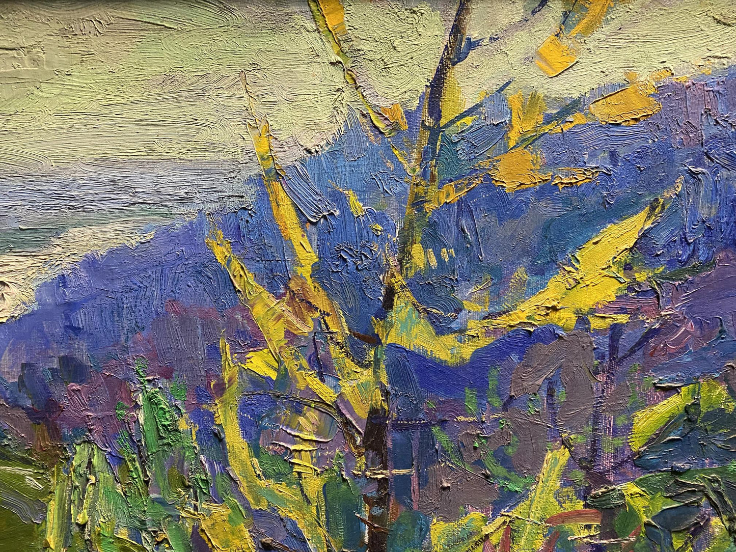 Vibrant impressionist oil painting Spring day by Glushchenko Nikolai Petrovich