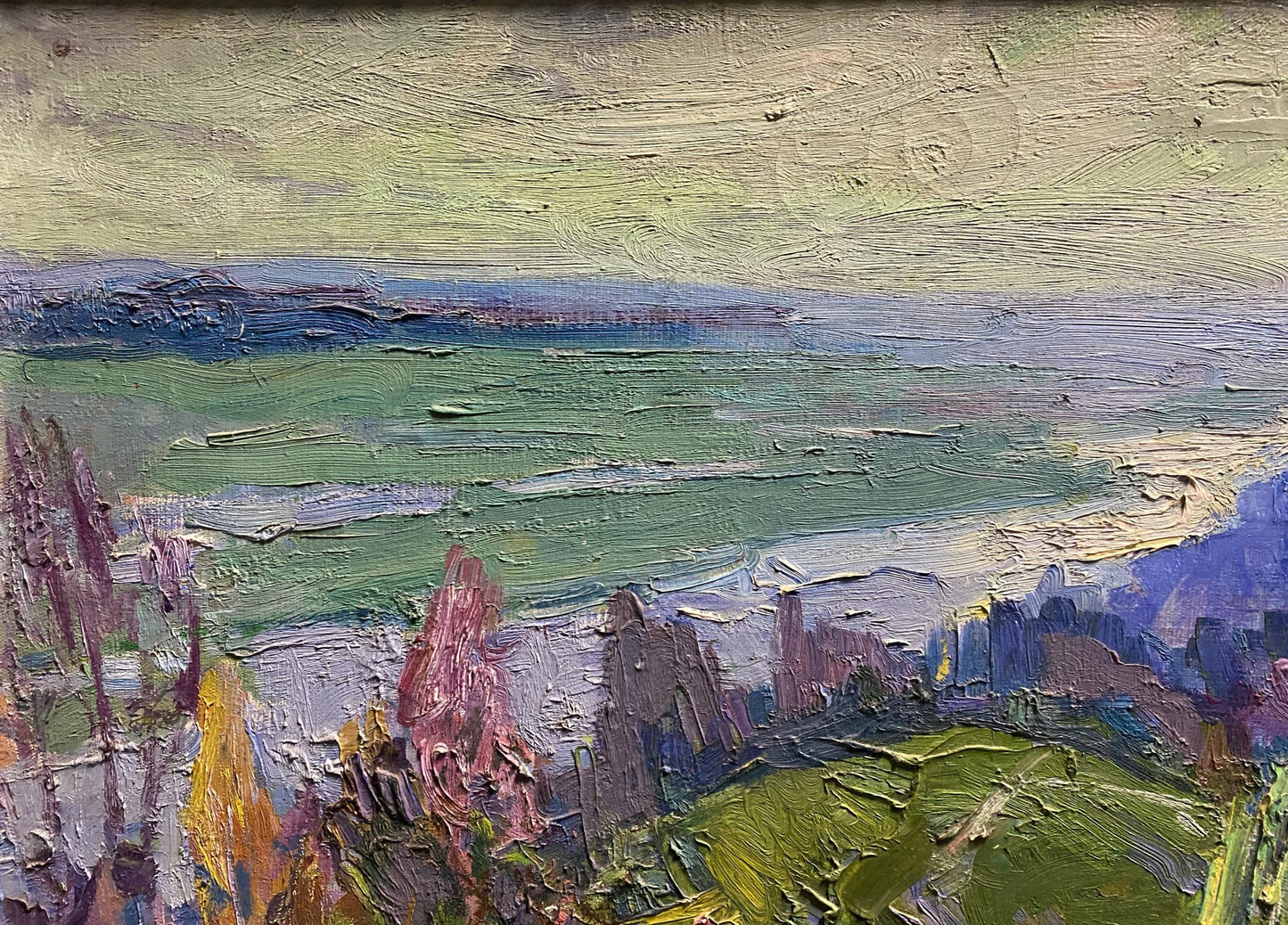 Impasto oil landscape painting Spring day by Glushchenko Nikolai Petrovich