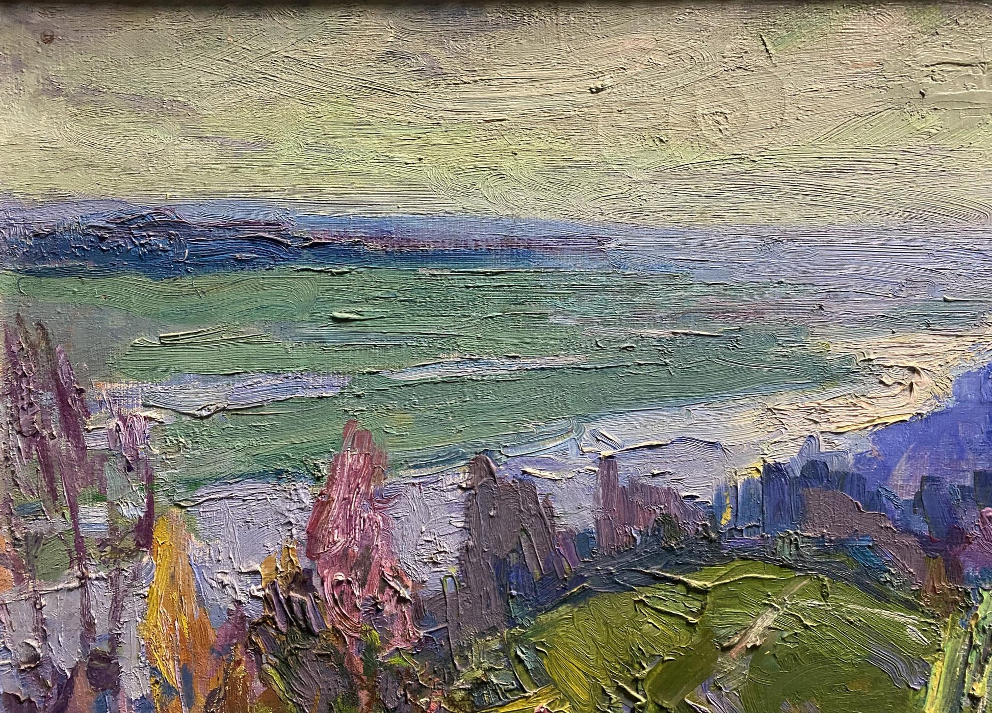 Impasto oil landscape painting Spring day by Glushchenko Nikolai Petrovich