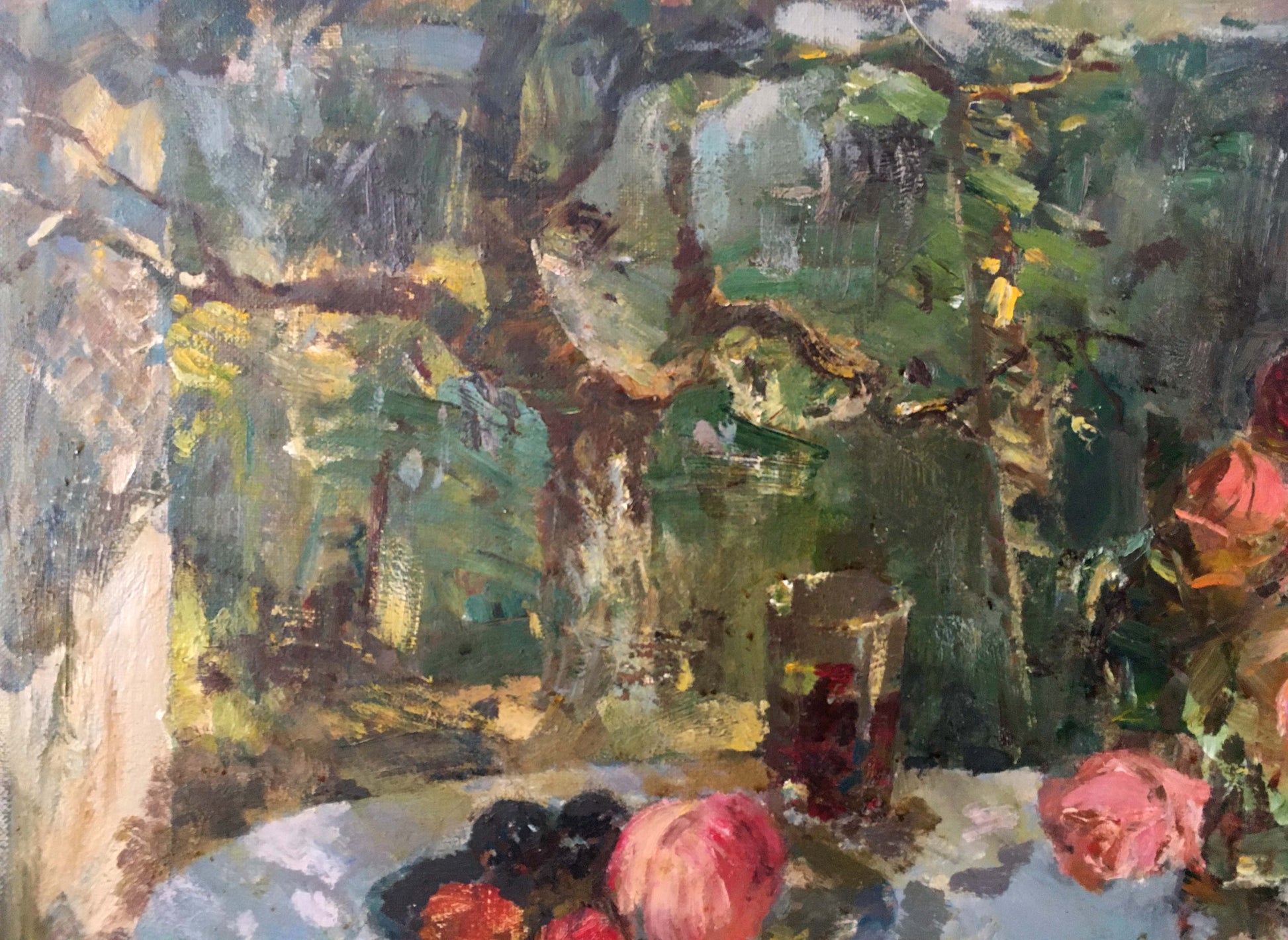 Vibrant impressionist oil painting In the Country by Marmanov Petr Stepanovich