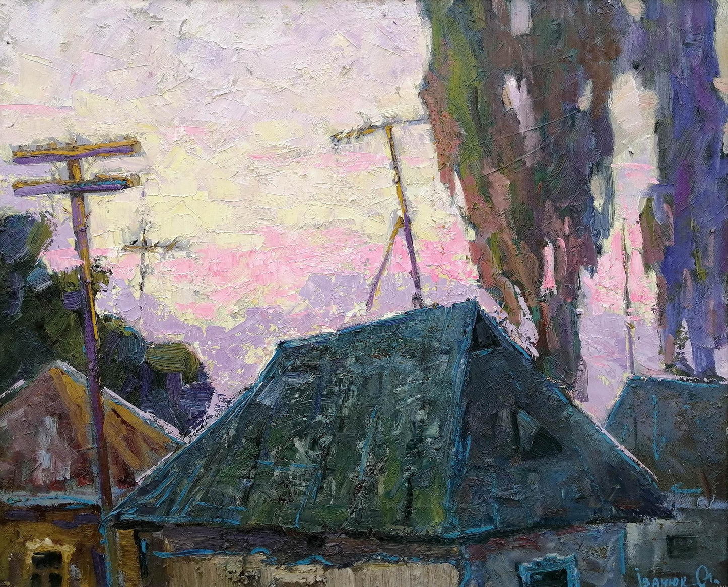 Oil painting Rural life Ivanyuk Alex