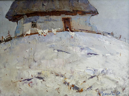 Oil Painting Nature Landscape Village landscape Art