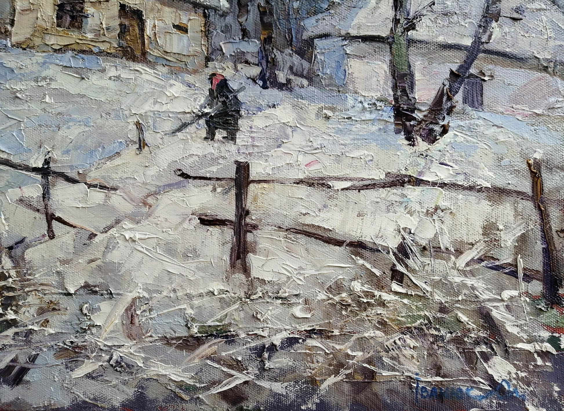 Oil Painting Village Landscape 